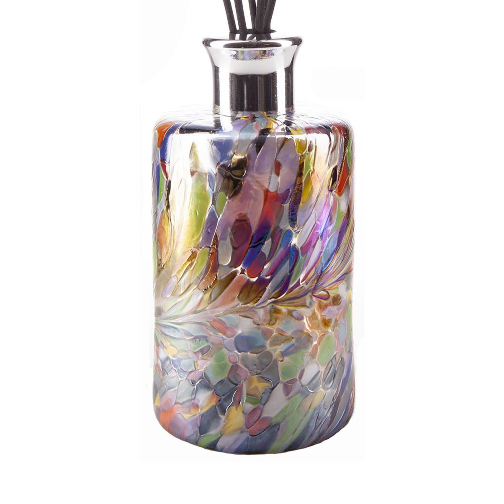 Amelia Art Glass Multi-Coloured Tall Cylinder Reed Diffuser Extra Image 1